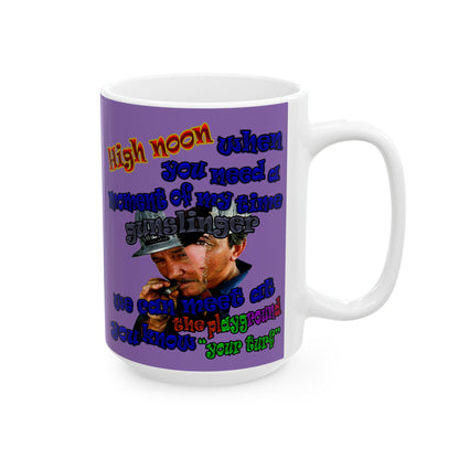 high noon - White Mug (light purple)