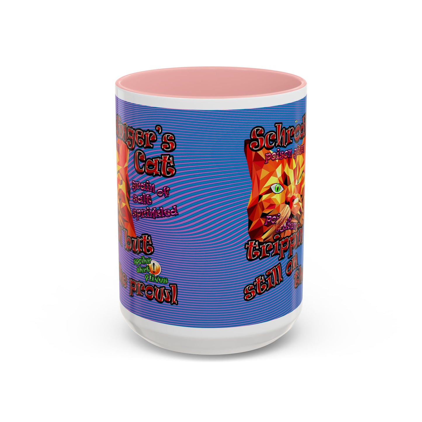 schrodinger's cat - Accent Mug (light blue-purple wave)