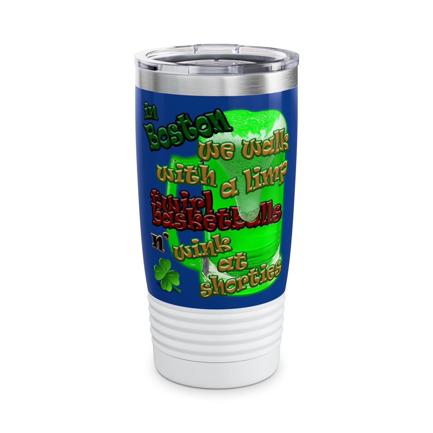 celtics logo - Ringneck Tumbler, 20oz (dark blue)