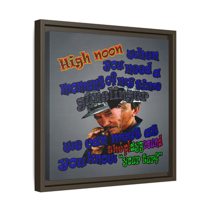 high noon - framed canvas art (grey-light grey)