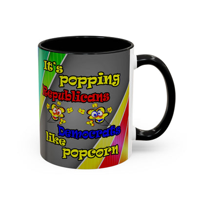 popping like popcorn - Accent Mug (rainbow split)