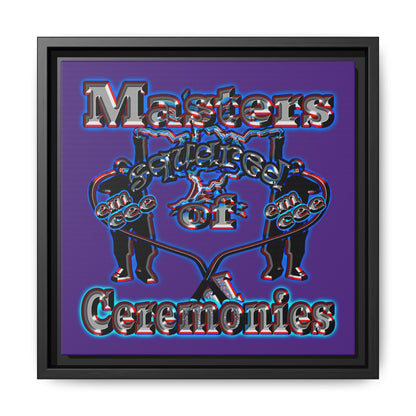 em cee squared - framed canvas art (purple)