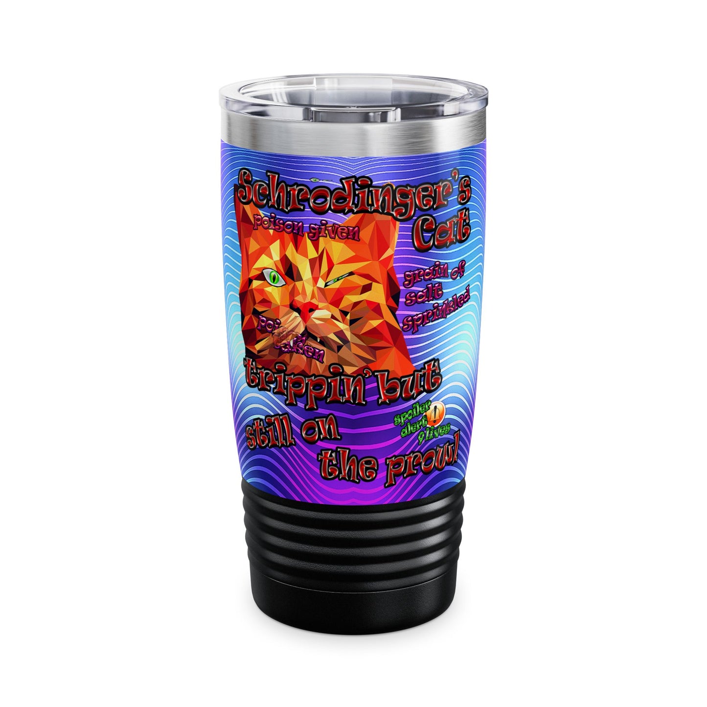 schrodinger's cat - Ringneck Tumbler, 20oz (purple wave)