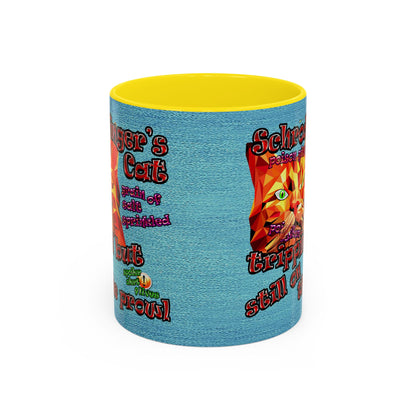 schrodinger's cat - Accent Mug (faded blue)