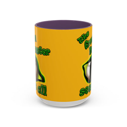green monster - Accent Mug (yellow)
