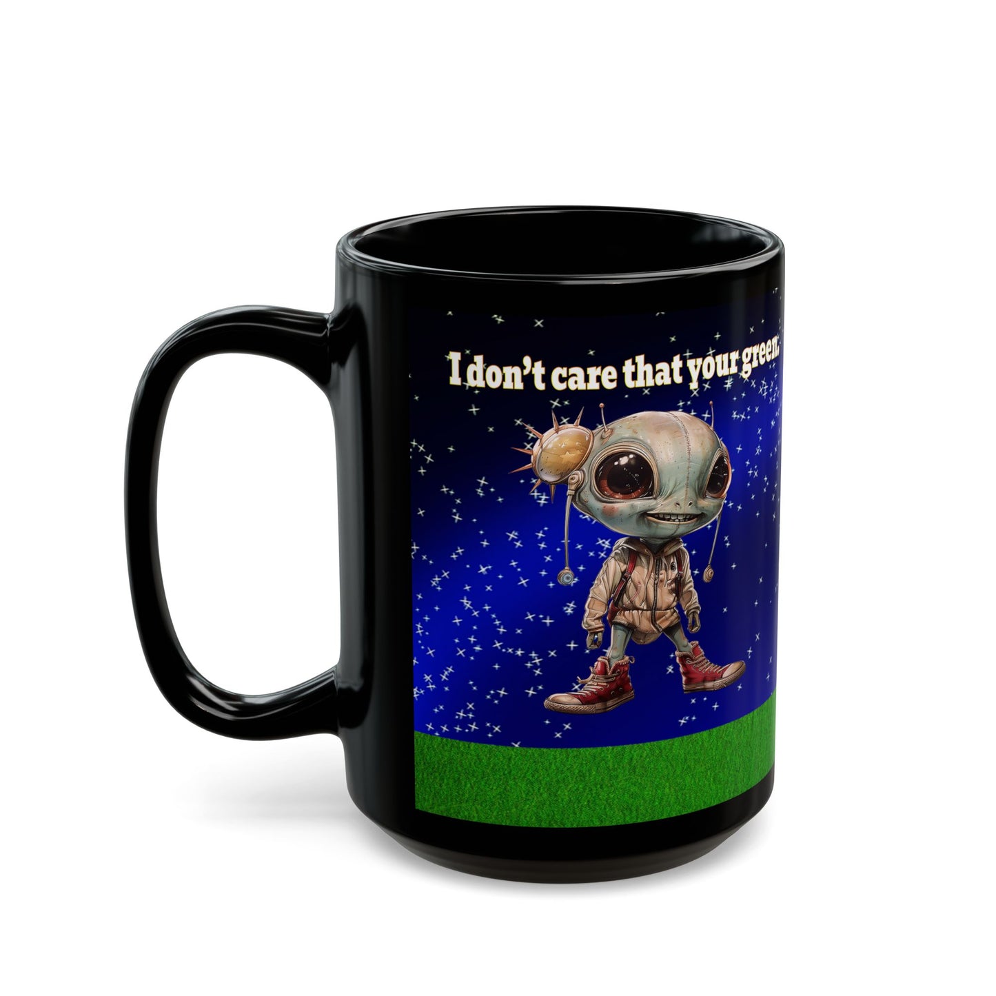 I don't care that your grey - Black Mug ('snoops' background)