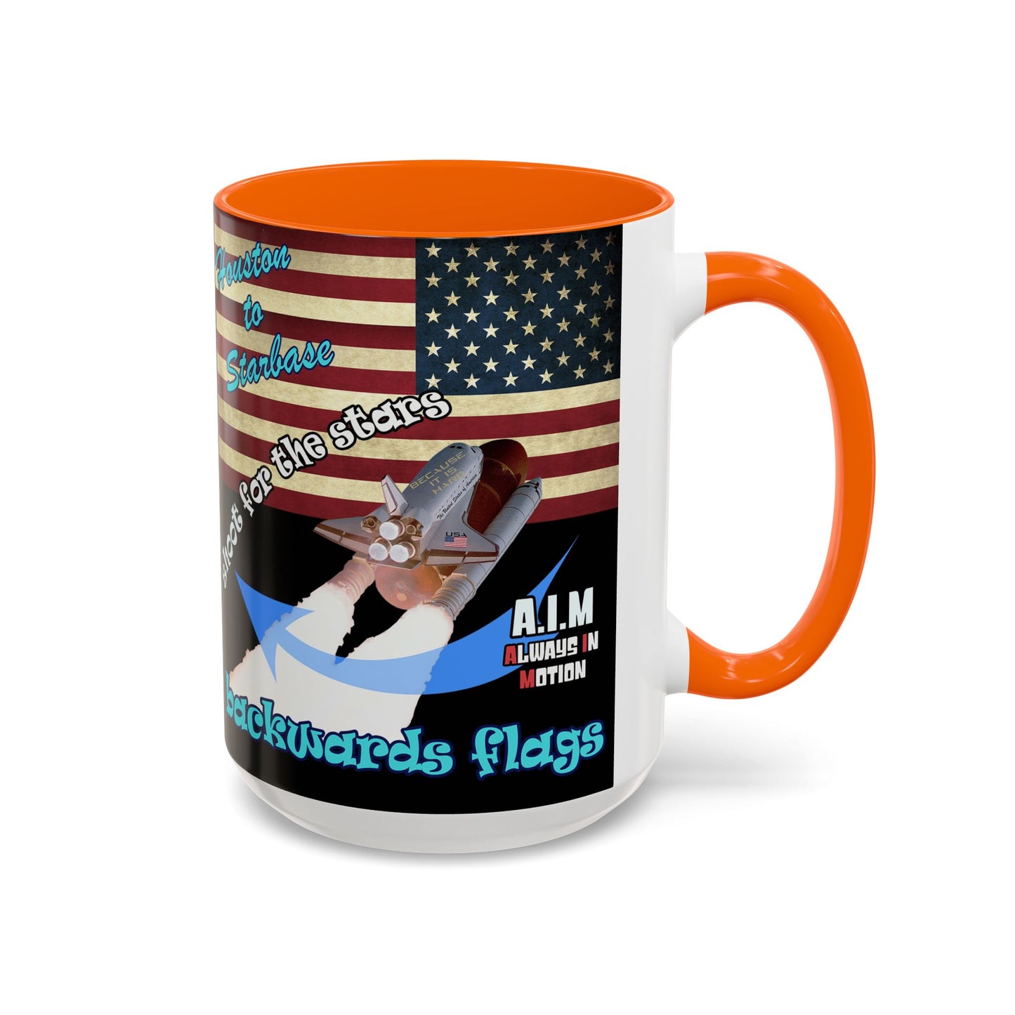 shoot for the stars - Accent Mug (black)