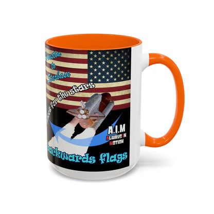 shoot for the stars - Accent Mug (black)
