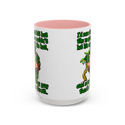 turtle race - Accent Mug (white)