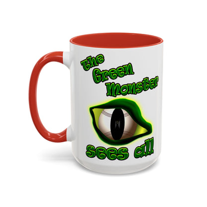 green monster - Accent Mug (white)