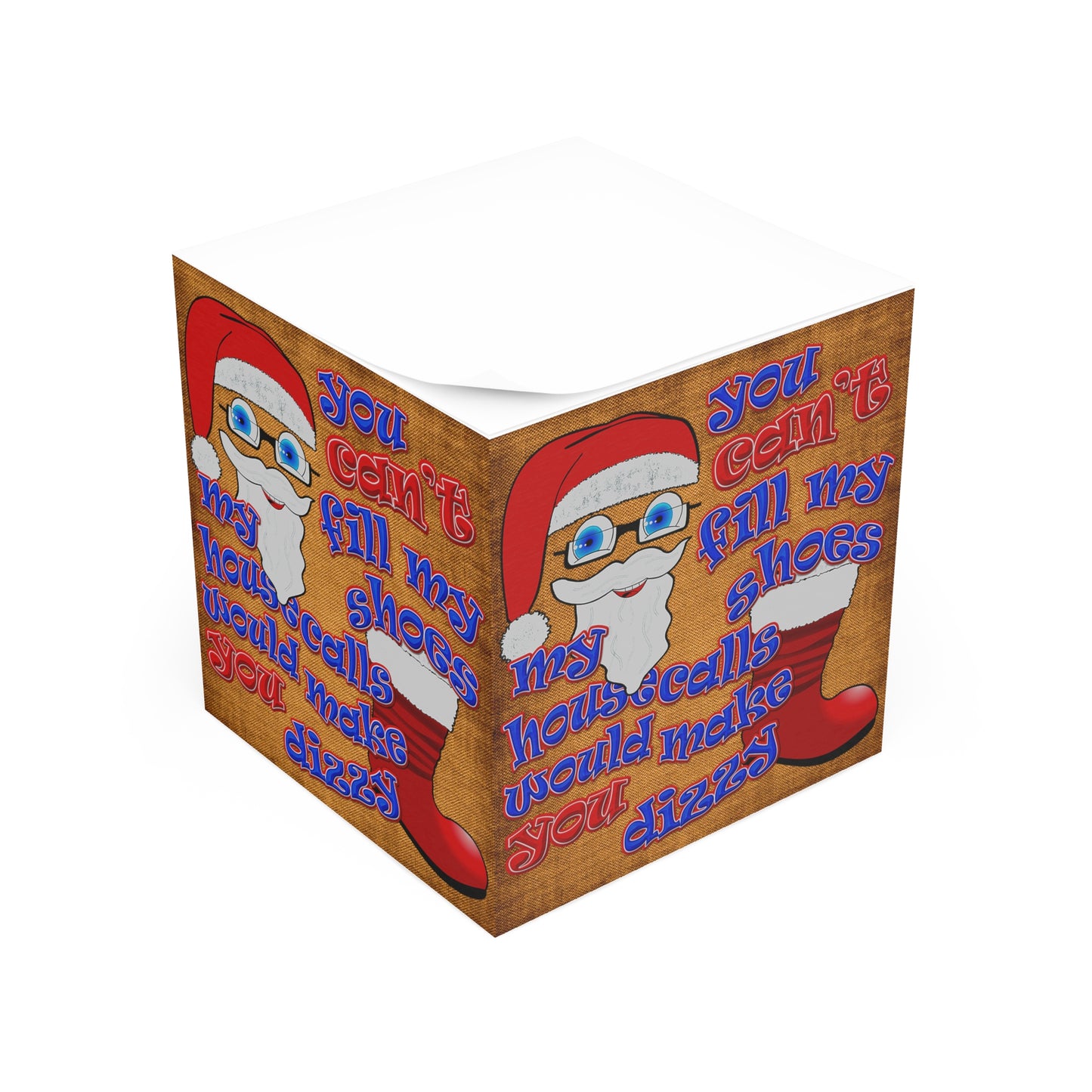 santa's shoes - note cube (brown papyrus)
