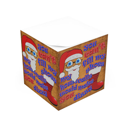santa's shoes - note cube (brown papyrus)