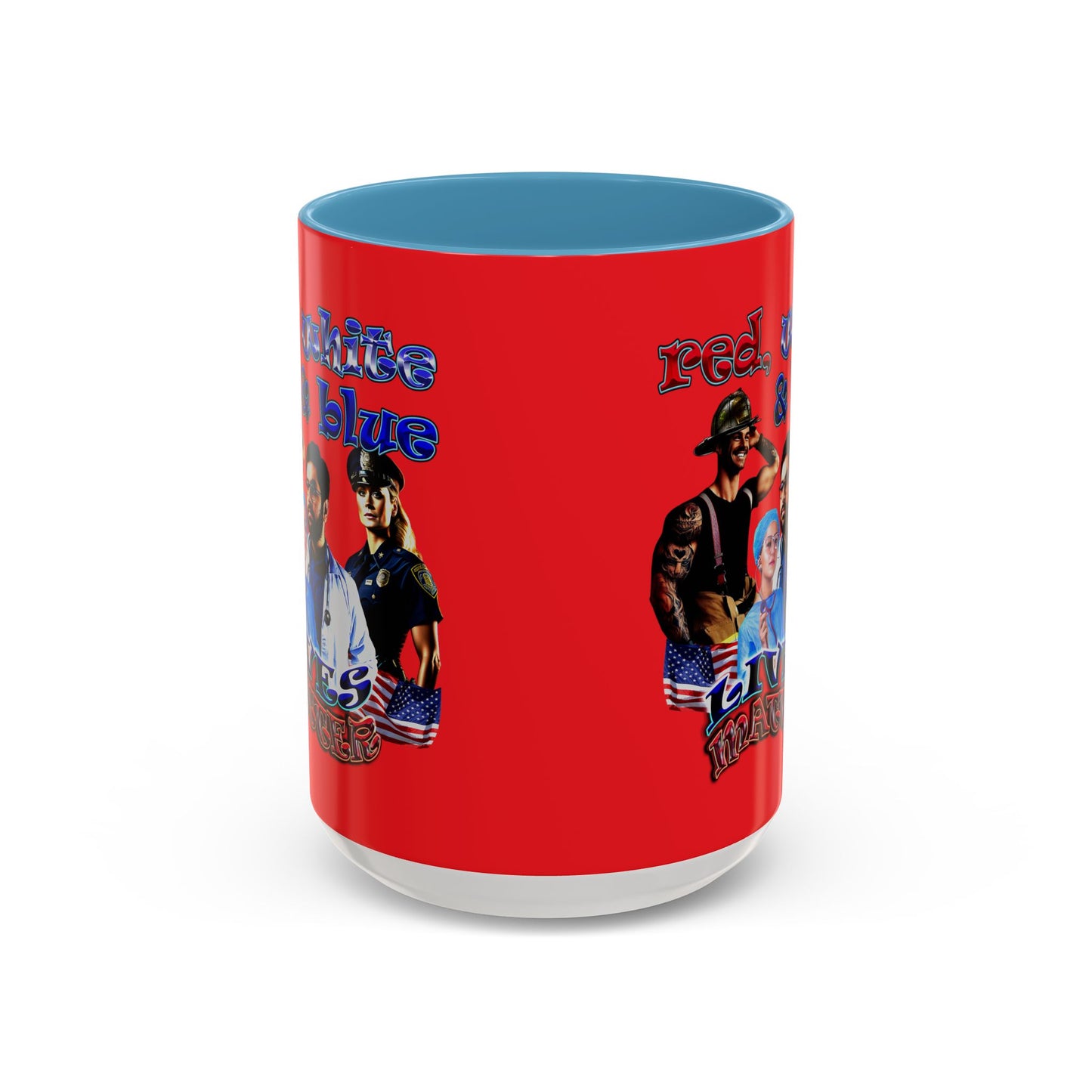 rw&b lives matter - Accent Mug (red)