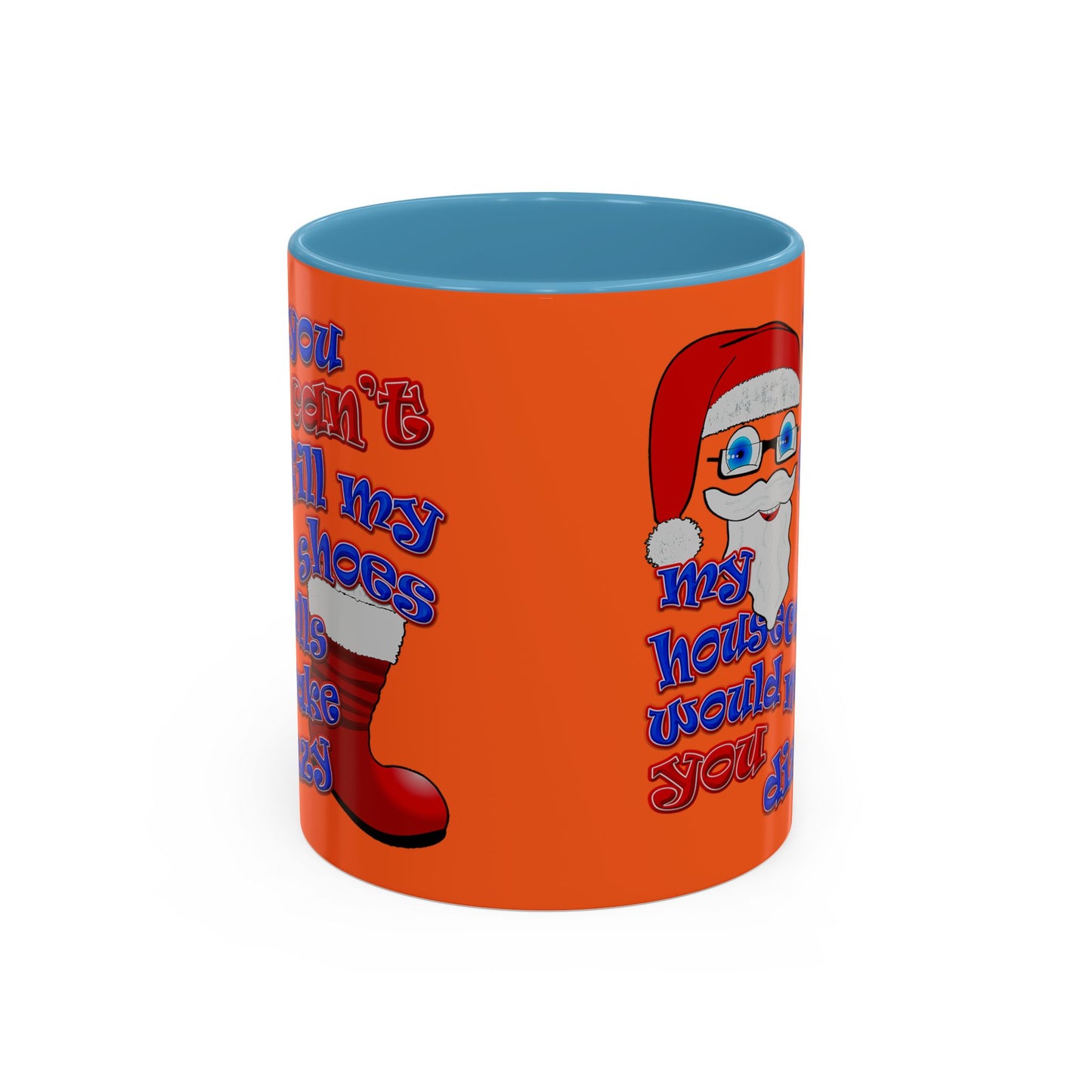 santa's shoes - Accent Mug (orange)
