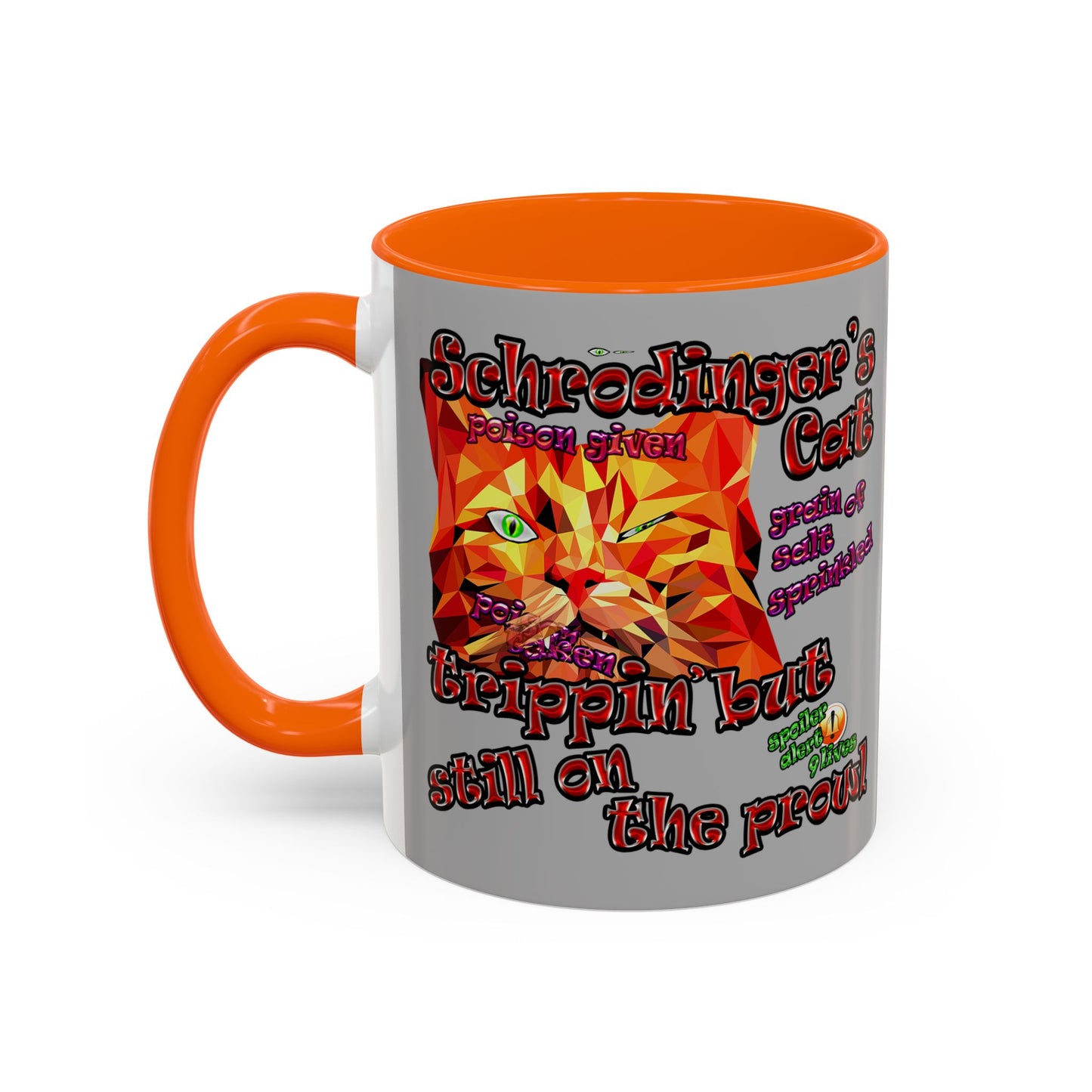 schrodinger's cat - Accent Mug (light grey)