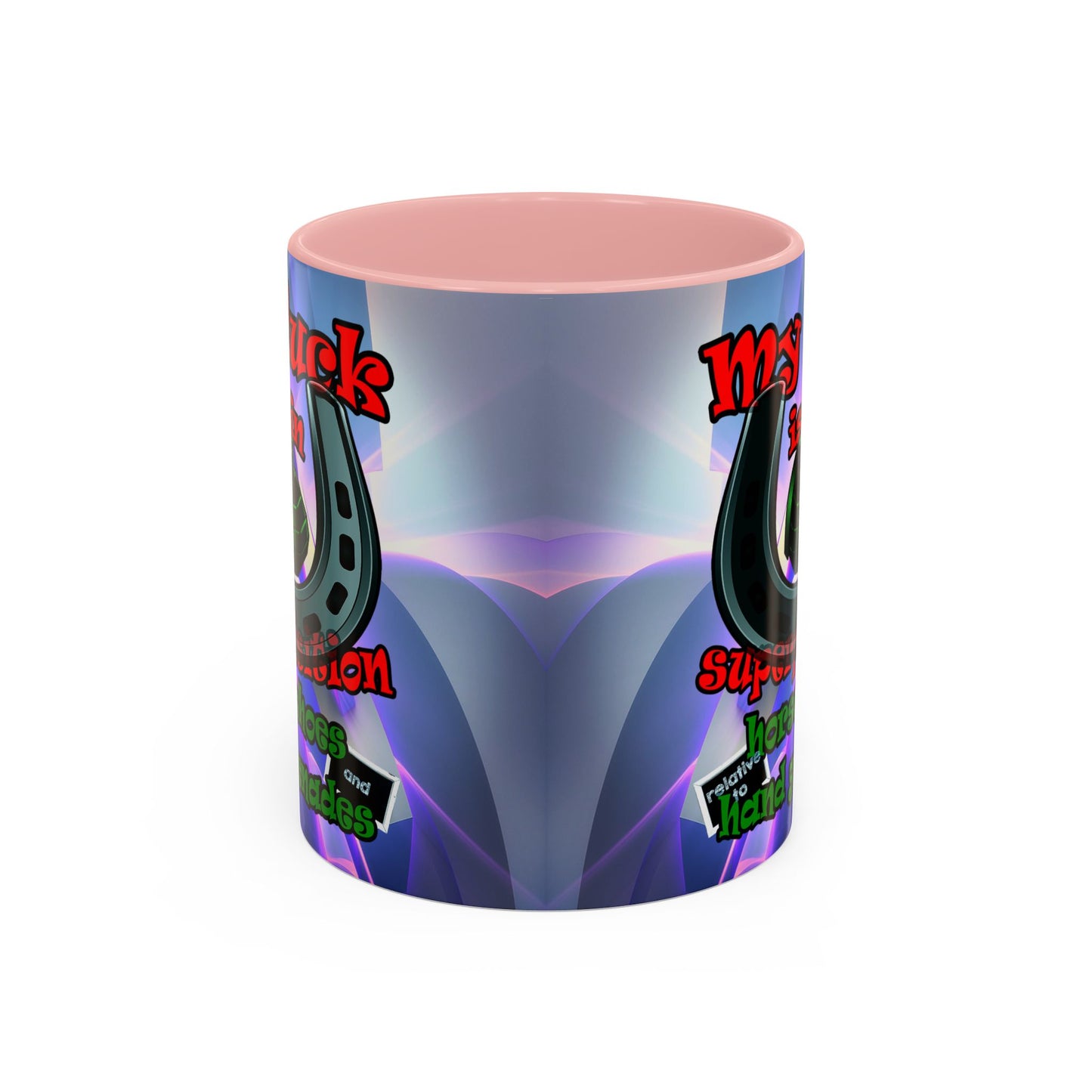 my luck - Accent Mug (grey-pink wave)