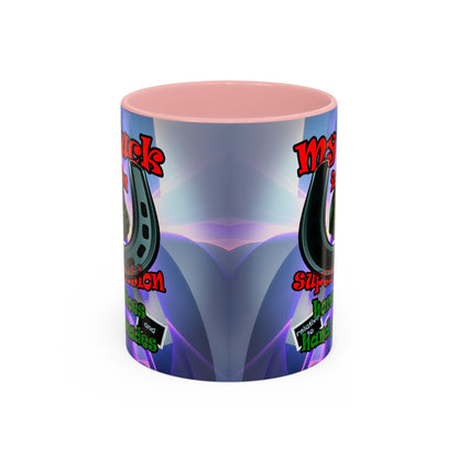my luck - Accent Mug (grey-pink wave)
