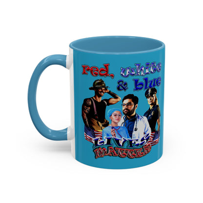 rw&b lives matter - Accent Mug (turquoise)