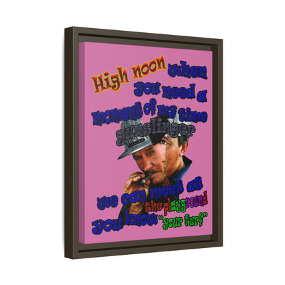 high noon - framed canvas art (light pink)
