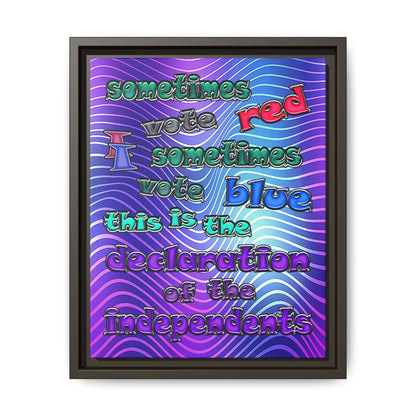 declaration of the independents - framed canvas art (purple wave)