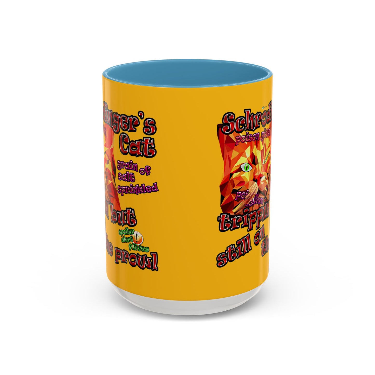 schrodinger's cat - Accent Mug (yellow)