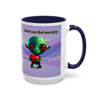 I don't care that your grey - Accent Mug (light blue-pink wave)