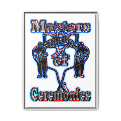 em cee squared - framed canvas art (white)