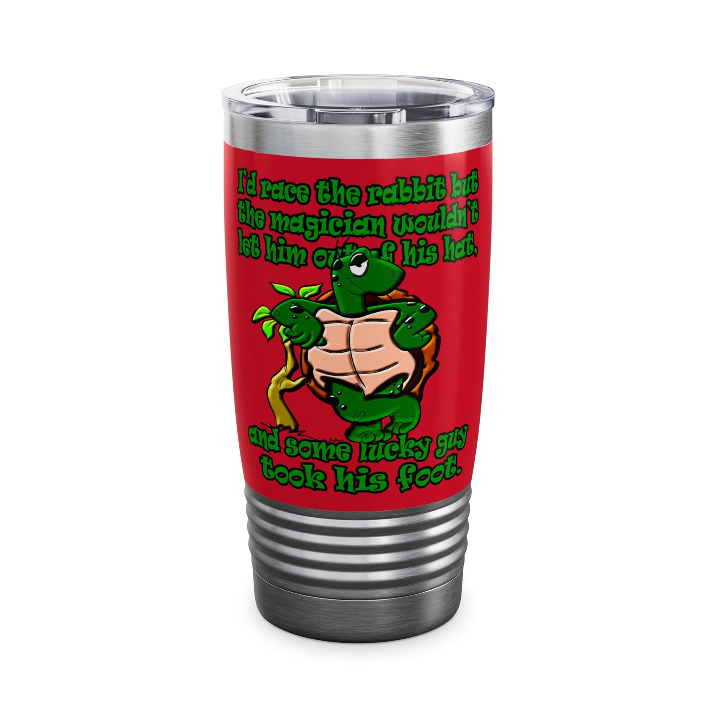 turtle race - Ringneck Tumbler, 20oz (dark red)