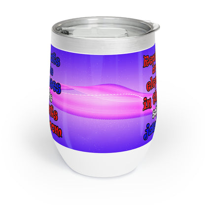 donkeys and elephants - Chill Wine Tumbler (purple-pink wave)