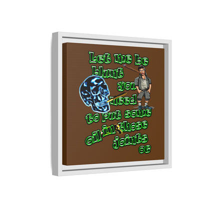og - framed canvas art (brown)