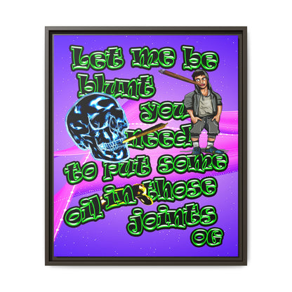 og - framed canvas art (purple-pink wave)