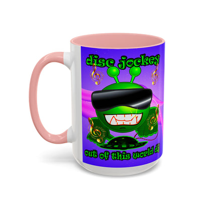 disc jockey - Accent Mug (purple-pink wave)