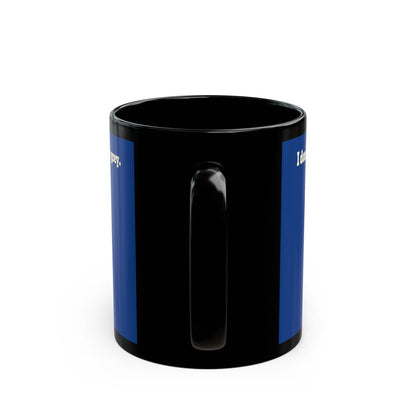 I don't care that your grey - Black Mug (dark blue)