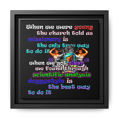 doggystyle - framed canvas art (black)