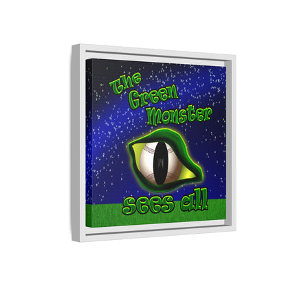 green monster - framed canvas art ('snoops' background)