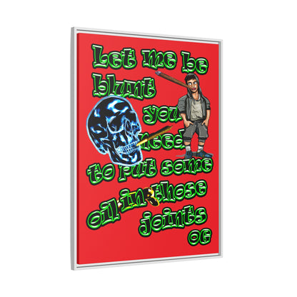 og - framed canvas art (red)