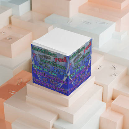 declaration of the independents - note cube (blue-white wave)
