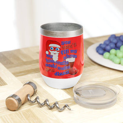 santa's shoes - Chill Wine Tumbler (red)