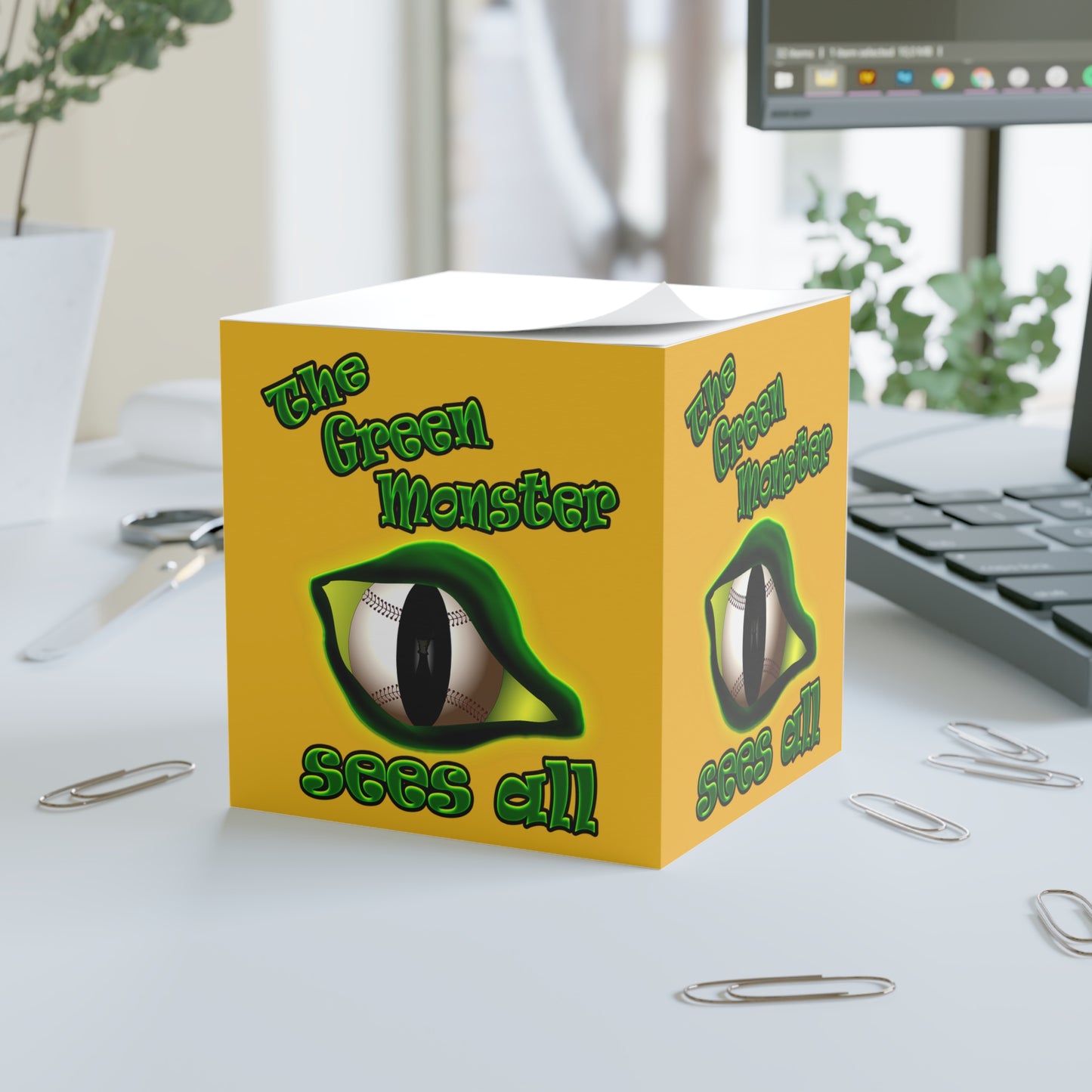 green monster - note cube (yellow)