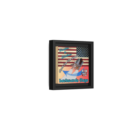 shoot for the stars - framed canvas art (yellow-orange wave)