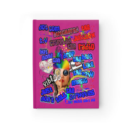 drop the beat - journal-lined (pink)