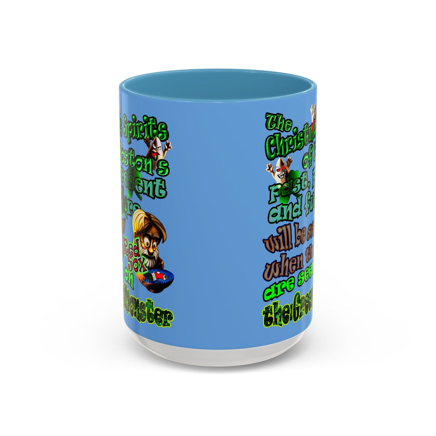 christmas spirits of boston - Accent Mug (light blue)