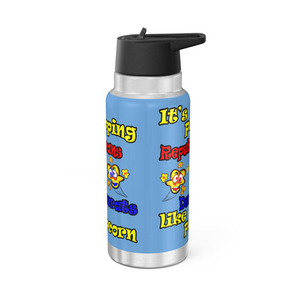 popping like popcorn - Gator Tumbler, 32oz (light blue)