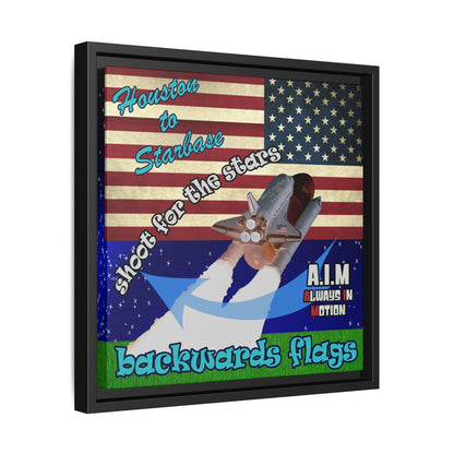 shoot for the stars - framed canvas art ('snoops' background)