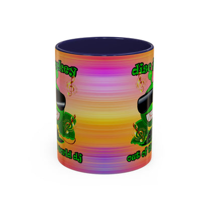 disc jockey - Accent Mug (color blur)