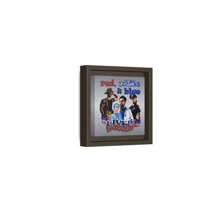 rw&b lives matter - framed canvas art (brushed nickel)