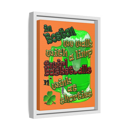celtics logo - framed canvas art (crusta)