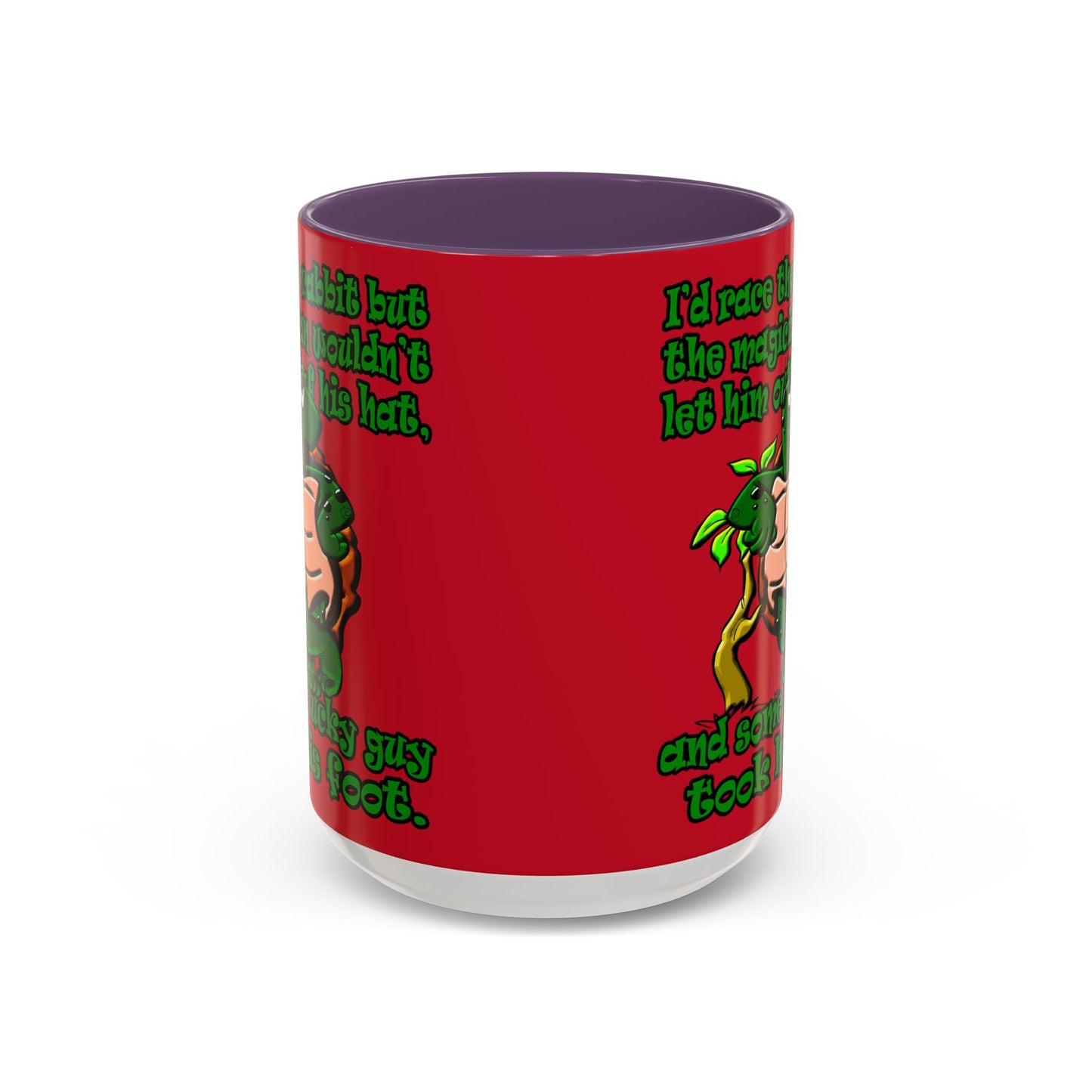 turtle race - Accent Mug (dark red)