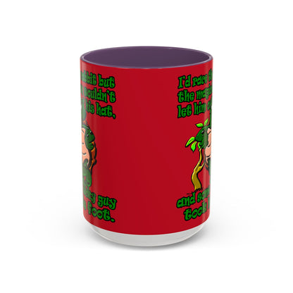 turtle race - Accent Mug (dark red)