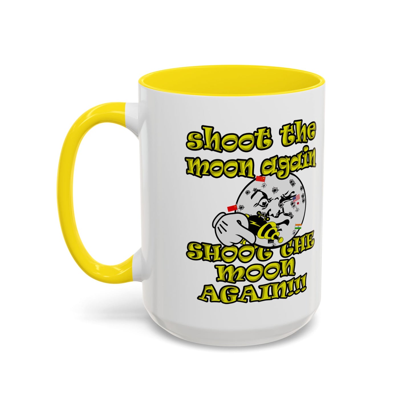 shoot the moon again - Accent Mug (white)